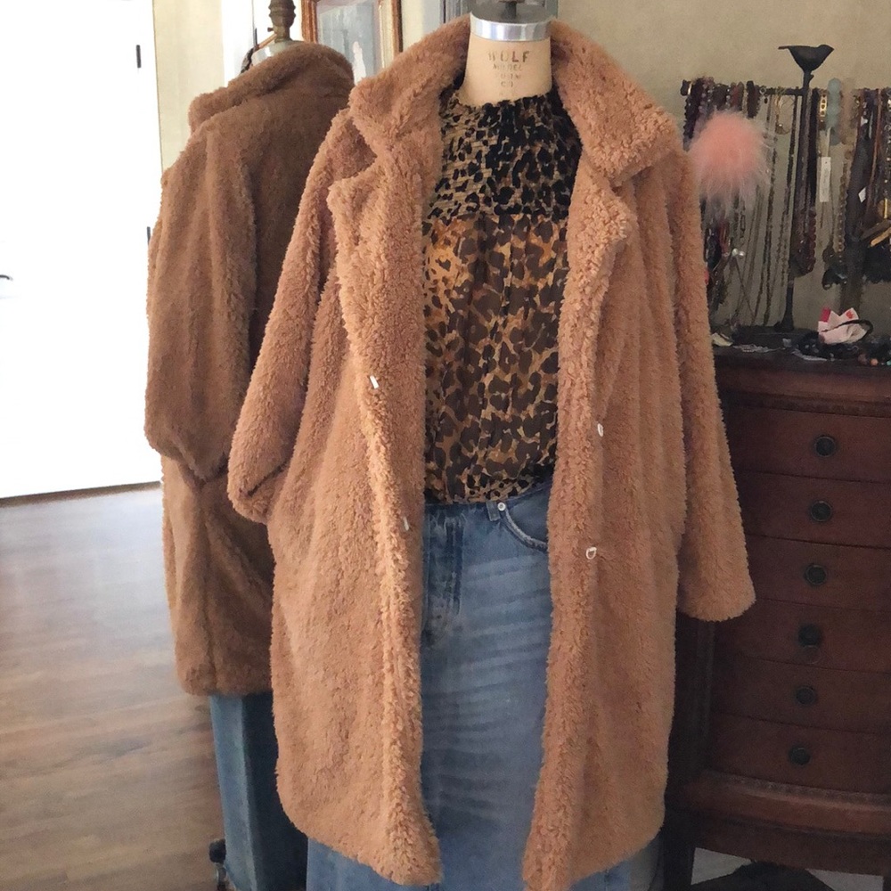 SHEIN Sherpa Coat NWOT